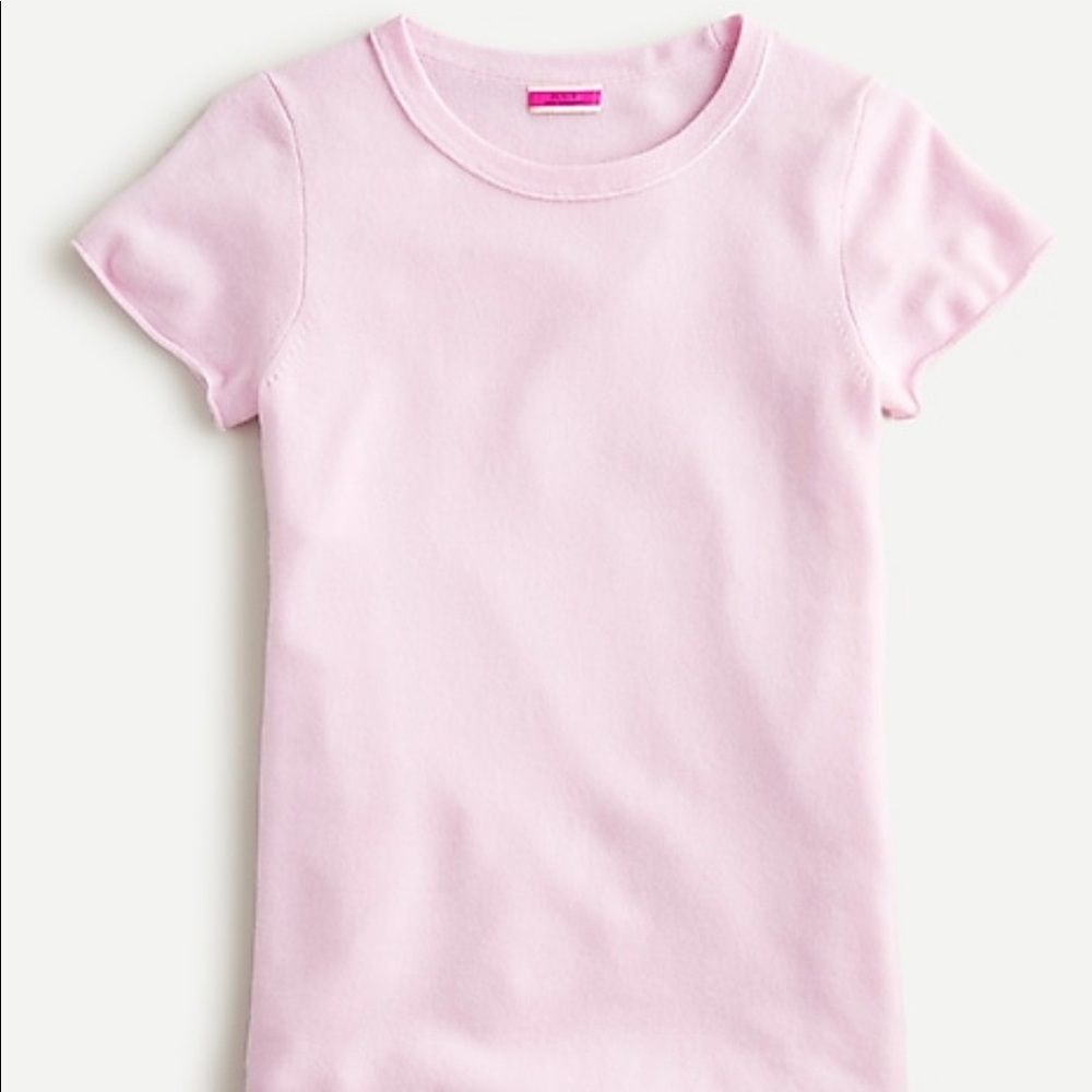Short-sleeve cashmere T-shirt